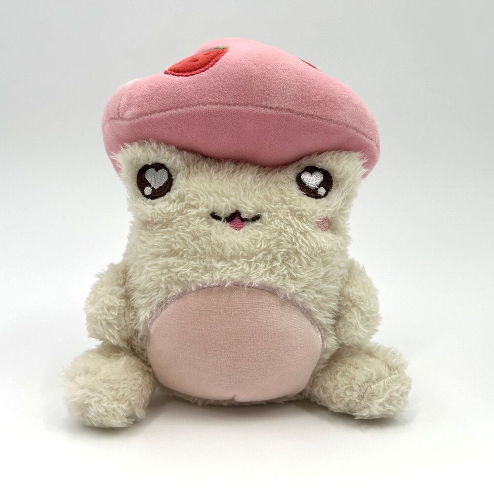 Cuddle Barn PlushGoals Strawberry Fields Toadstool Wawa Froggie Plush 7" Used